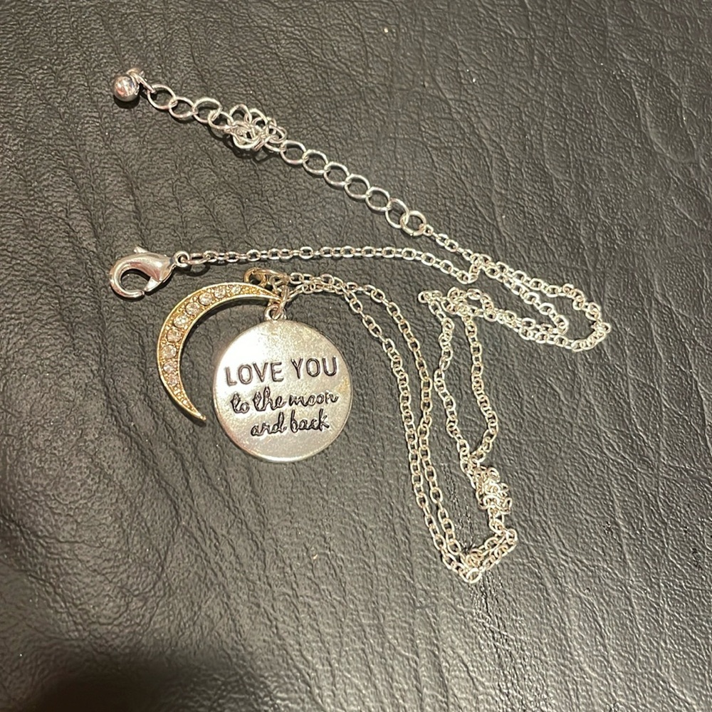 “Love You to the Moon and Back” pendant